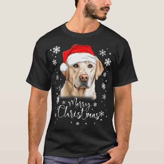 Christmas Lights Labrador Retriever Dog Lover Tシャツ (正面)