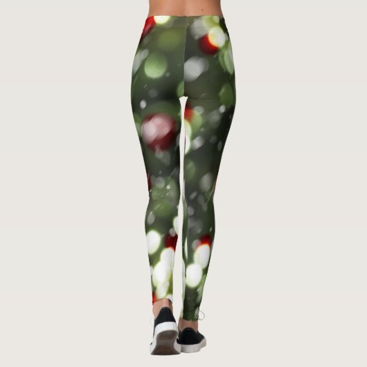 Christmas Lights Leggings with Snow レギンス (裏面)