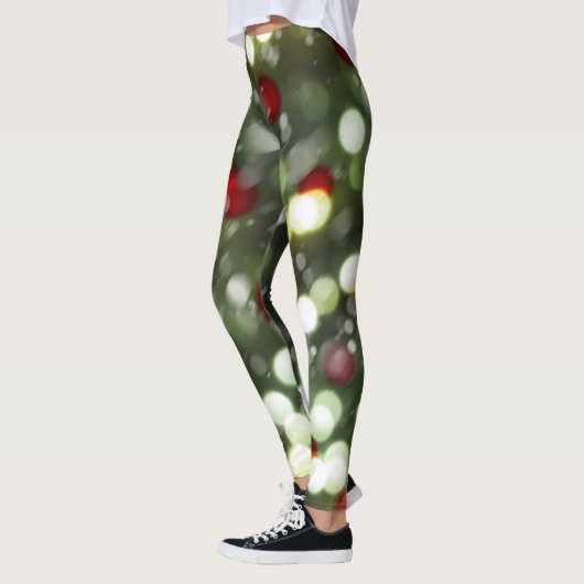 Christmas Lights Leggings with Snow レギンス (左)