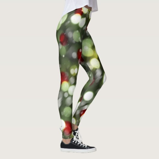 Christmas Lights Leggings with Snow レギンス (右)