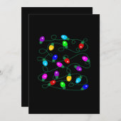 Christmas Lights -Let's Get Lit Lights- Merry & Br シーズンカード (正面/裏面)