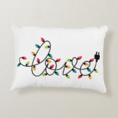 Christmas Lights Love アクセントクッション (裏面)