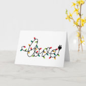 Christmas Lights Love カード (黄色い花)