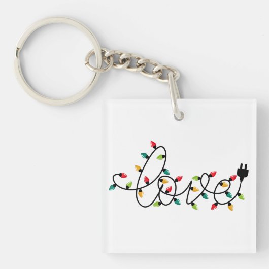 Christmas Lights Love キーホルダー (正面)