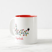 Christmas Lights Love ツートーンマグカップ (正面左)