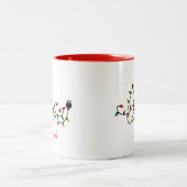 Christmas Lights Love ツートーンマグカップ (中央)