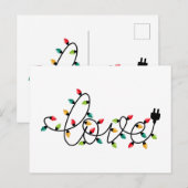 Christmas Lights Love ポストカード (正面/裏面)