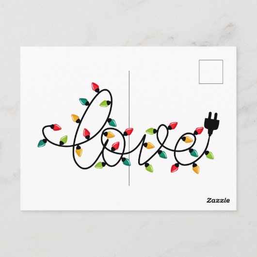 Christmas Lights Love ポストカード (裏面)