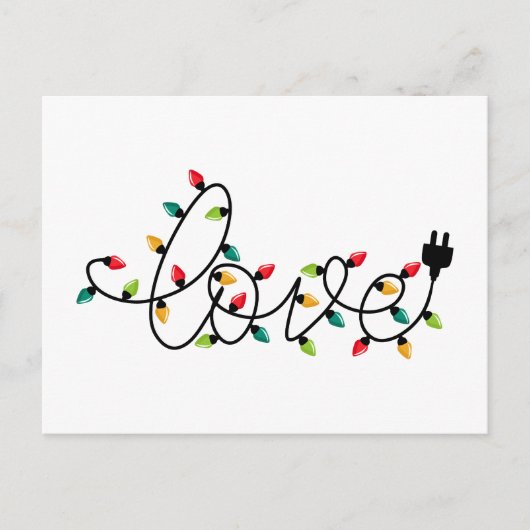 Christmas Lights Love ポストカード (正面)