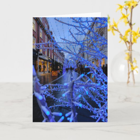 Christmas Lights, Mayfair, London UK カード (黄色い花)