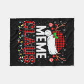 Christmas Lights Meme Claus Family Matching Xmas P フリースブランケット (正面(横))