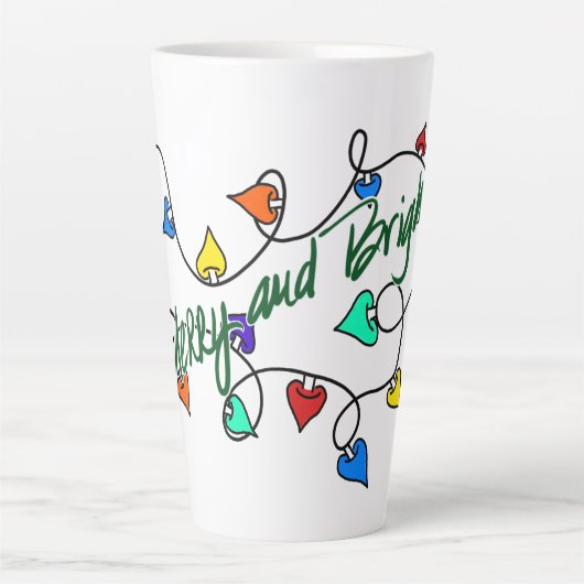 Christmas lights mug カフェラテマグ (正面)