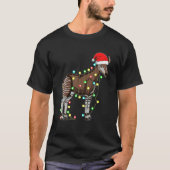 Christmas Lights Okapi Lover Funny Xmas Holiday Tシャツ (正面)