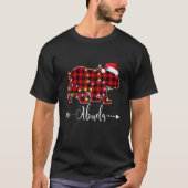 Christmas Lights Pajama Matching Red Plaid Abuela  Tシャツ (正面)