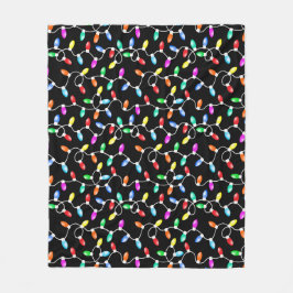 Christmas Lights Pattern フリースブランケット