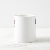 Christmas Lights Reindeer Santa Hat Cute Xmas Paja コーヒーマグカップ (中央)