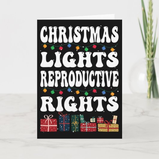 Christmas Lights Reproductive Rights Pro-choice Fe カード (正面)