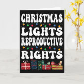 Christmas Lights Reproductive Rights Pro-choice Fe カード (黄色い花)