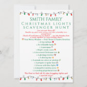 Christmas Lights Scavenger Hunt Printable Game 招待状 (正面)
