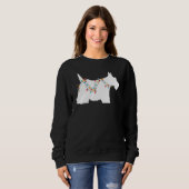 Christmas Lights Scottish Terrier Dog スウェットシャツ (正面フル)