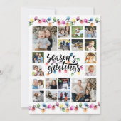 Christmas Lights Seasons Greetings 18 Photos シーズンカード (正面)