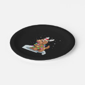 Christmas Lights Soft Coated Wheaten Terrier Dog T ペーパープレート (アングル)