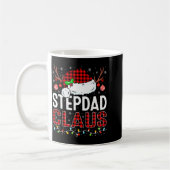 Christmas Lights Stepdad Claus Family Matching Xma コーヒーマグカップ (左)