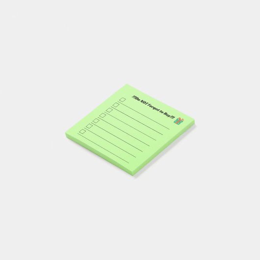 Christmas List Post It Notes  ポストイット (アングル)