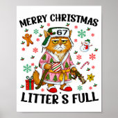 Christmas Litter’s Full 67 Xmas Funny Kitty Gift C ポスター (正面)