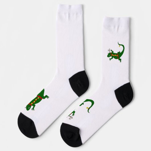 Christmas Lizard Crew Socks ソックス (左)
