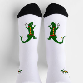 Christmas Lizard Crew Socks ソックス