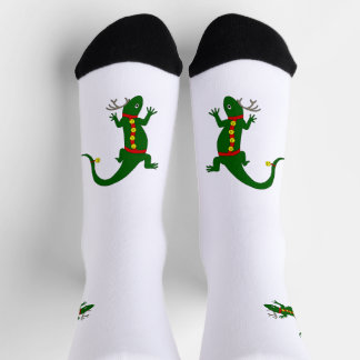 Christmas Lizard Crew Socks ソックス