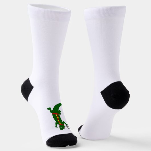Christmas Lizard Crew Socks ソックス (傾斜あり)