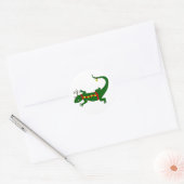 Christmas Lizard Stickers ラウンドシール (封筒)