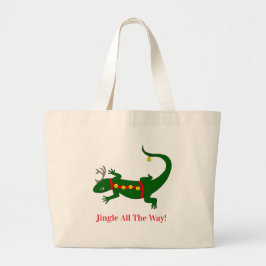 Christmas Lizard Tote Bag ラージトートバッグ