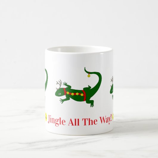 Christmas Lizards Mug コーヒーマグカップ (中央)