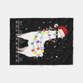 Christmas Llama Santa Hat Ugly Xmas Tree Alpaca Gi フリースブランケット (正面(横))