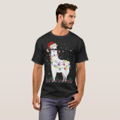 Christmas Llama Santa Hat Ugly Xmas Tree Alpaca Gi Tシャツ (正面フル)