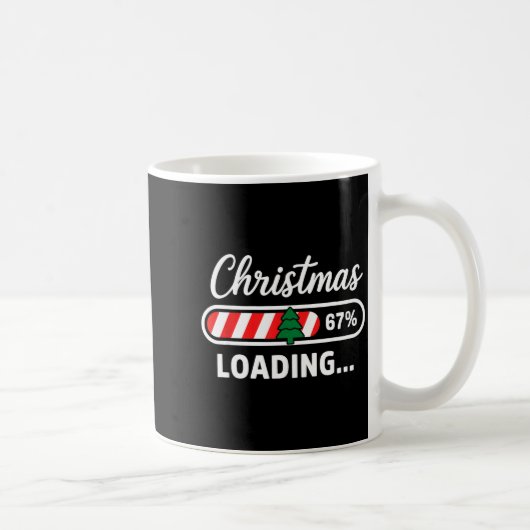 Christmas Loading 67% Funny 6 7 Meme Xmas Gen Alph コーヒーマグカップ (右)