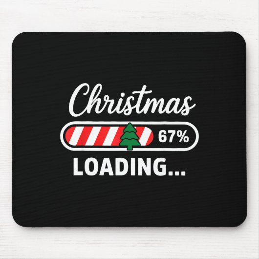 Christmas Loading 67% Funny 6 7 Meme Xmas Gen Alph マウスパッド (正面)