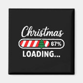 Christmas Loading 67% Funny 6 7 Meme Xmas Gen Alph マグネット (正面)