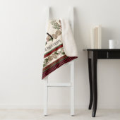 Christmas Lodge Merry Bright Deer Buffalo Plaid シェルパブランケット (インサイチュ)