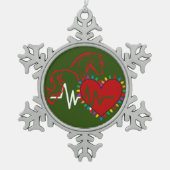 Christmas Logo Snowflake Ornament スノーフレークピューターオーナメント (正面)