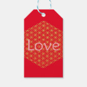 Christmas love flower of life Geschenkpapier ギフトタグ (正面)