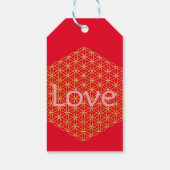 Christmas love flower of life Geschenkpapier ギフトタグ (裏面)