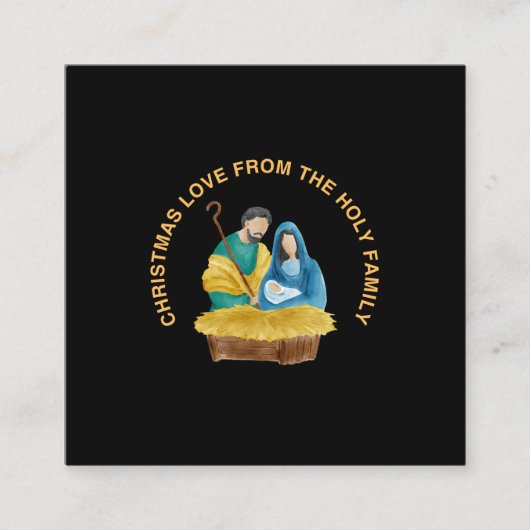 CHRISTMAS LOVE FROM THE HOLY FAMILY スクエア名刺 (正面)