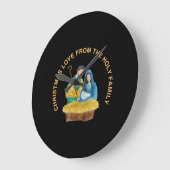 CHRISTMAS LOVE FROM THE HOLY FAMILY ラージ壁時計 (傾斜)