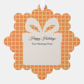 Christmas Love Modern Typography Personalized  オーナメントカード (裏面)