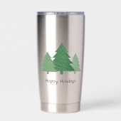 Christmas Love Modern Typography Water Bottle  保温保冷タンブラー (背面)