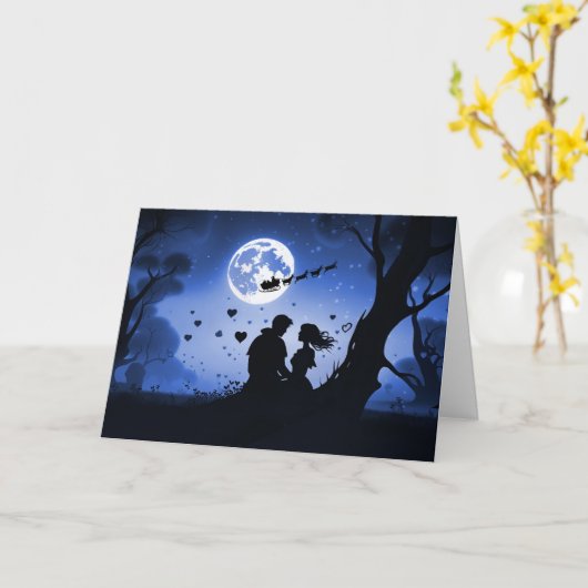 Christmas Love Romance Magic of Christmas Couple カード (黄色い花)